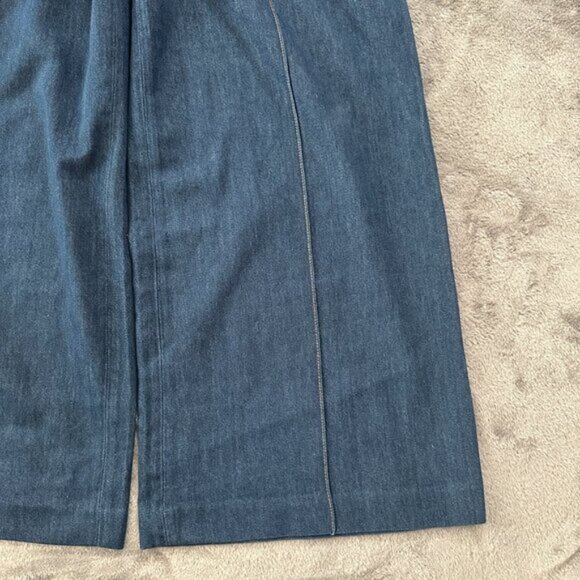 Reiss Super Wide Leg Trouser Jeans Women's US size 10 Belted High Rise - Picture 2 of 11